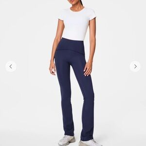 SPANX Navy High-Rise Flare Leggings